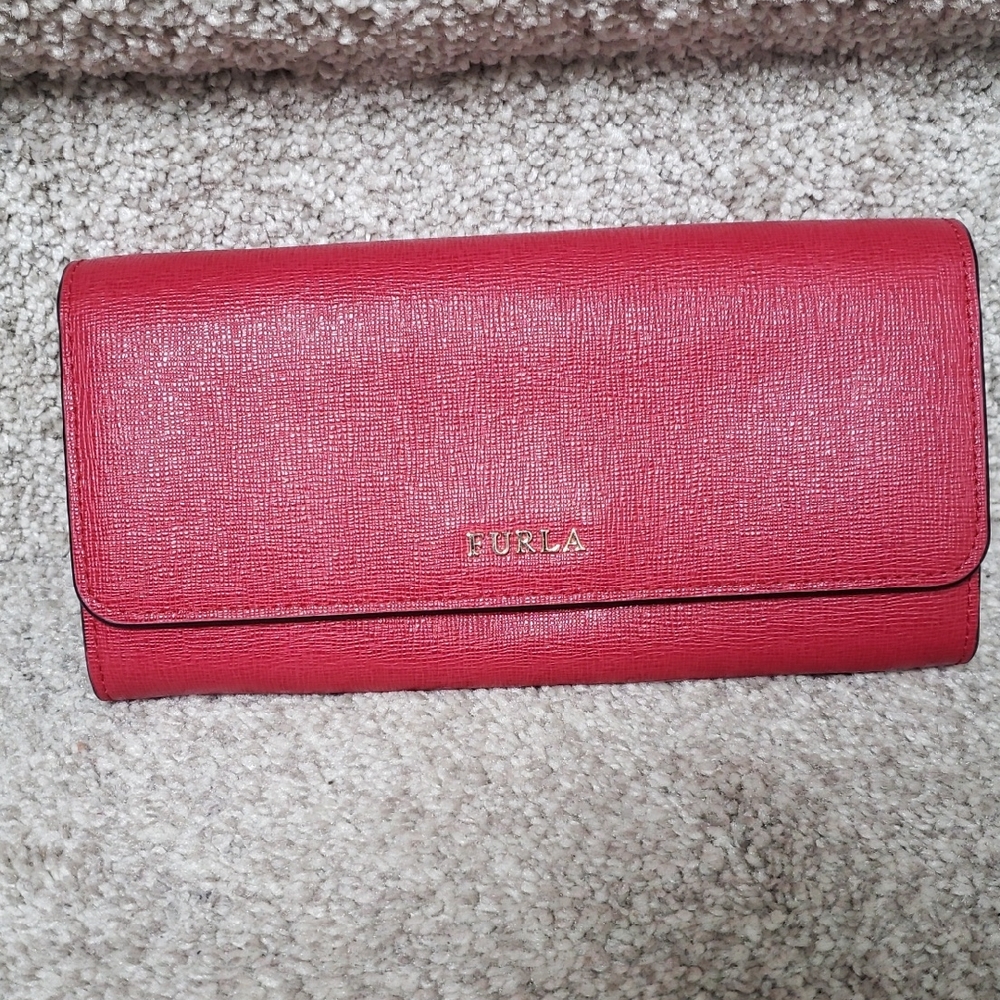Furla Women's Red Wallet Like New Authentic